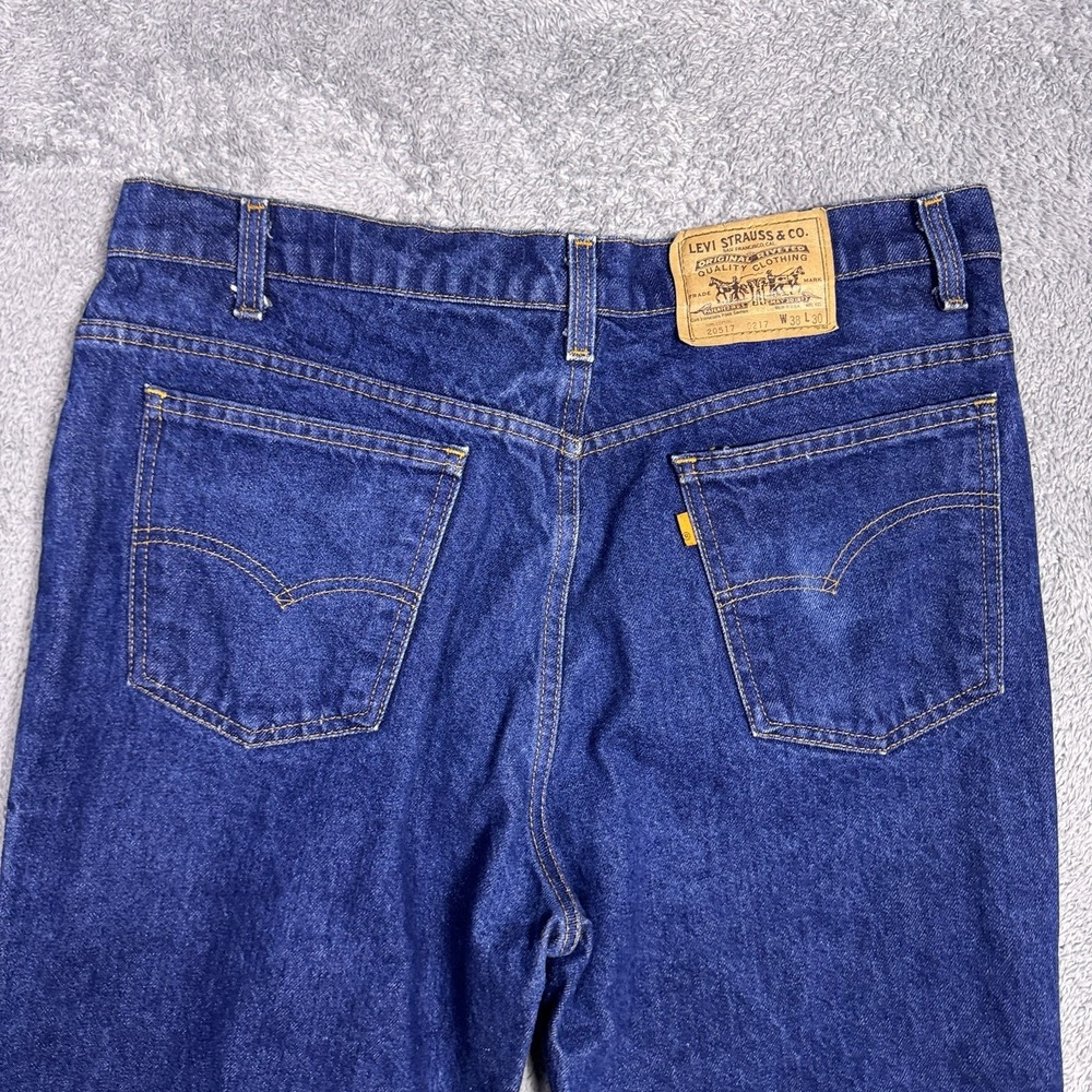 Levi's 20517-0217 Orange Tab Jeans Mens 36x27 Denim USA Made 1988 Talon - Picture 6 of 15